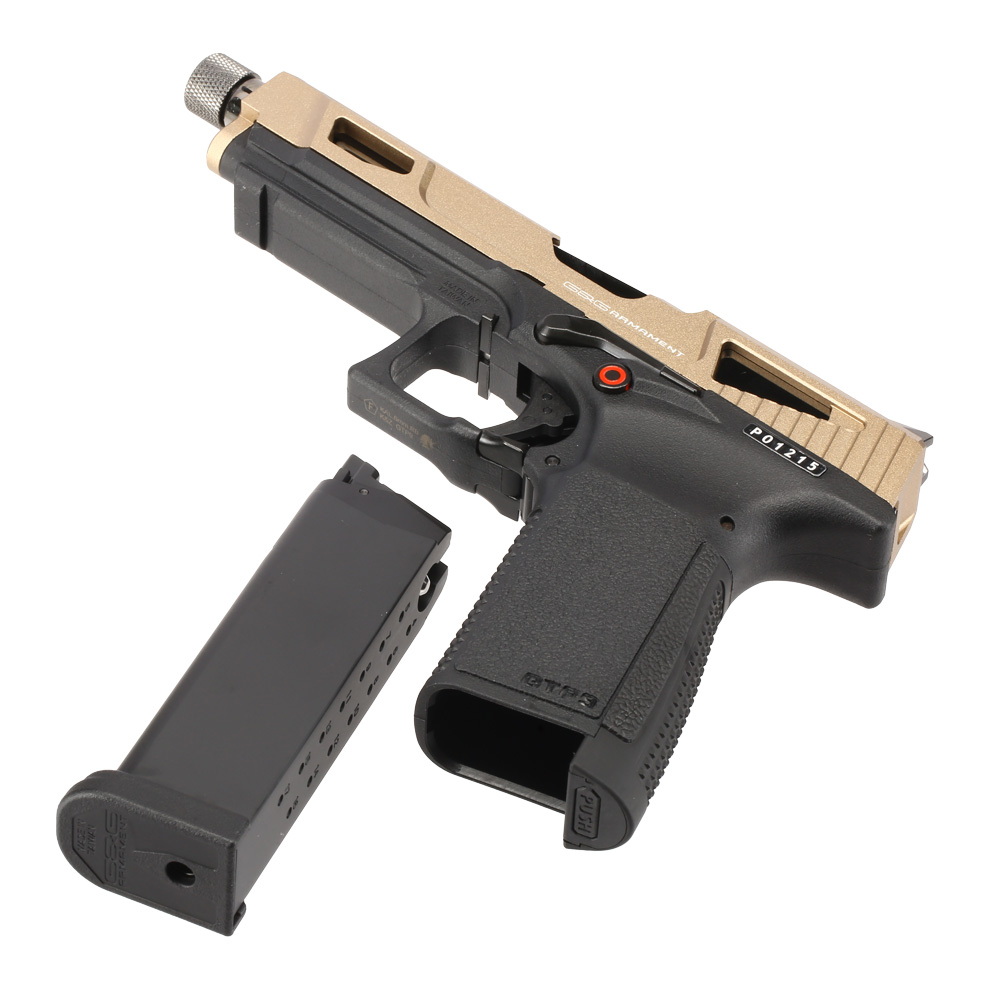 G&G GTP9 MS Airsoftpistole mit Metallschlitten GBB 6mm BB Desert Tan inkl. Pistolenkoffer Bild 5