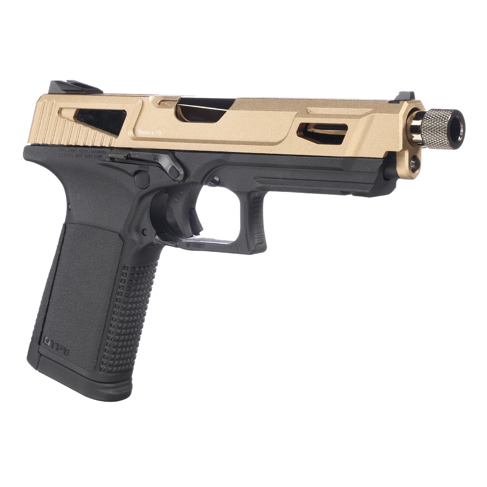 G&G GTP9 MS mit Metallschlitten GBB 6mm BB Desert Tan inkl. Pistolenkoffer Bild 7