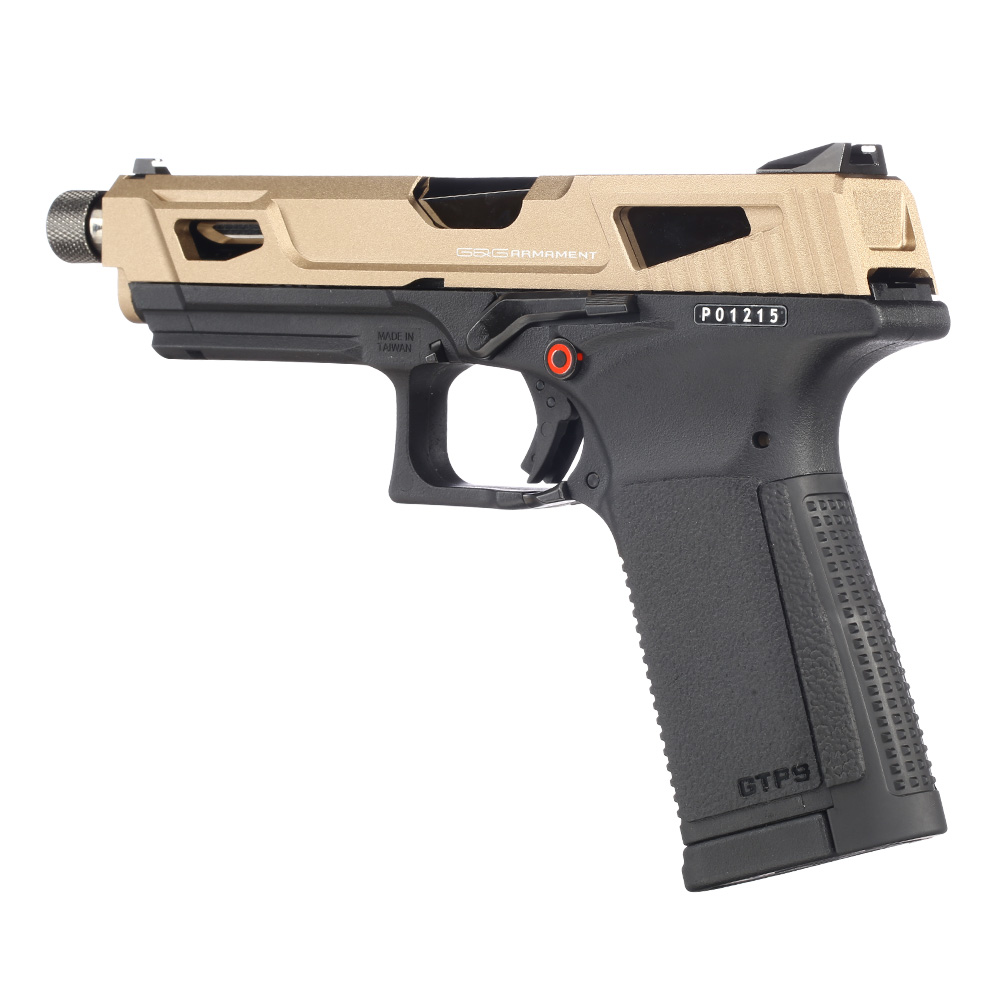 G&G GTP9 MS Airsoftpistole mit Metallschlitten GBB 6mm BB Desert Tan inkl. Pistolenkoffer Bild 8