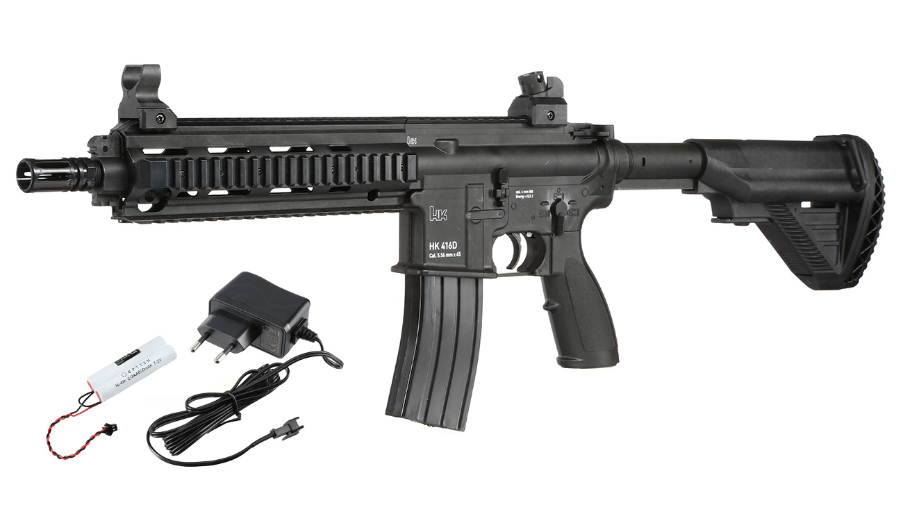 Versandrcklufer Umarex Heckler & Koch HK416D Komplettset AEG 6mm BB schwarz