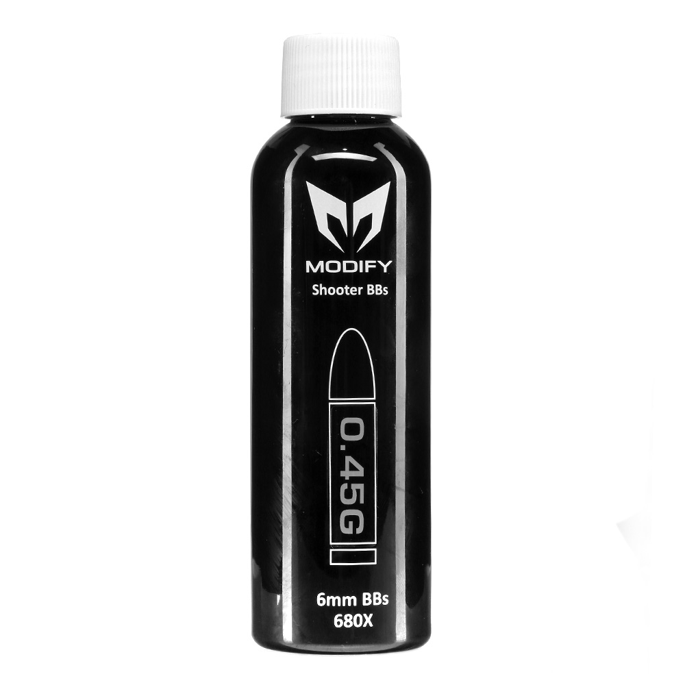 Modify Shooter Precision BIO BBs 0.45g 680er Flasche grau-weiss