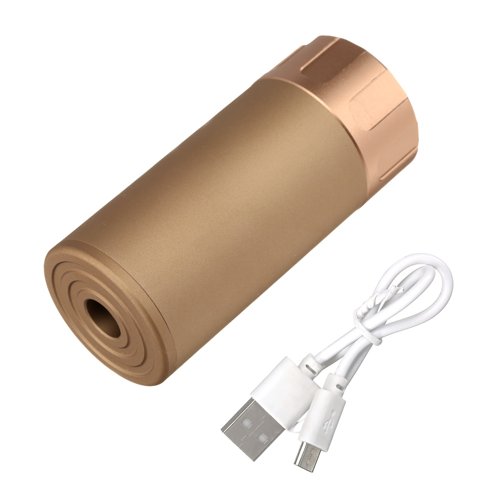 Nuprol Tracer Unit 88mm Silencer Aluminium Tracer Unit inkl. integriertem Akku 14mm- Tan
