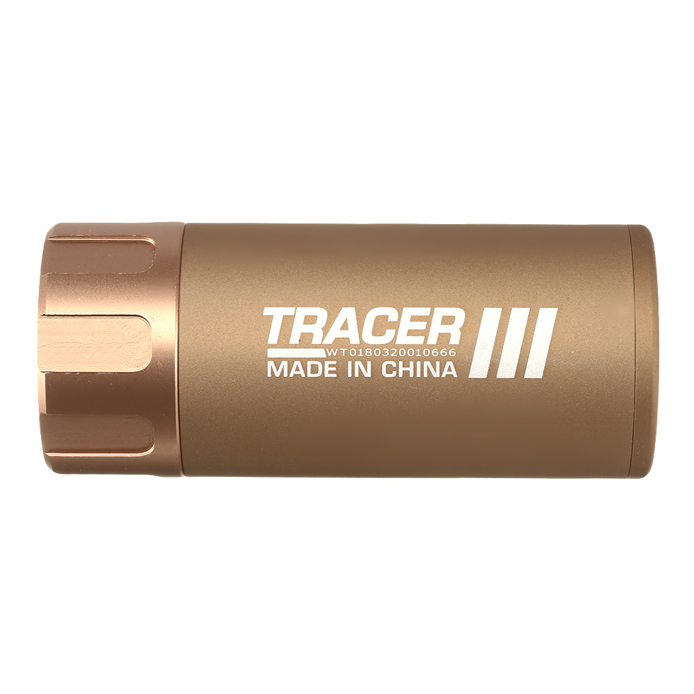 Nuprol Tracer Unit 88mm Silencer Aluminium Tracer Unit inkl. integriertem Akku 14mm- Tan Bild 3