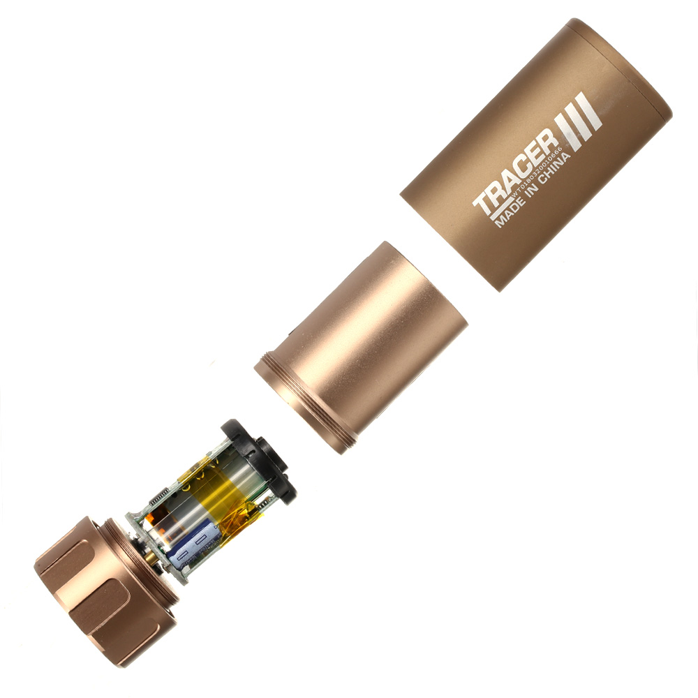 Nuprol Tracer Unit 88mm Silencer Aluminium Tracer Unit inkl. integriertem Akku 14mm- Tan Bild 6