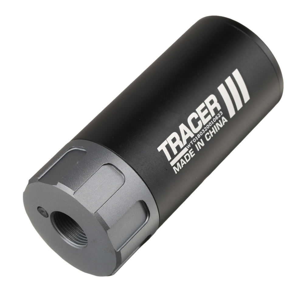 Nuprol Tracer Unit 88mm Silencer Aluminium Tracer Unit inkl. integriertem Akku 14mm- schwarz Bild 1