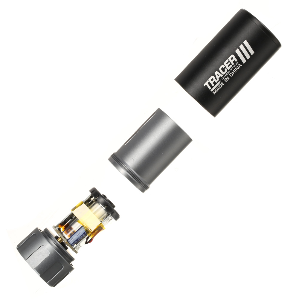 Nuprol Tracer Unit 88mm Silencer Aluminium Tracer Unit inkl. integriertem Akku 14mm- schwarz Bild 6