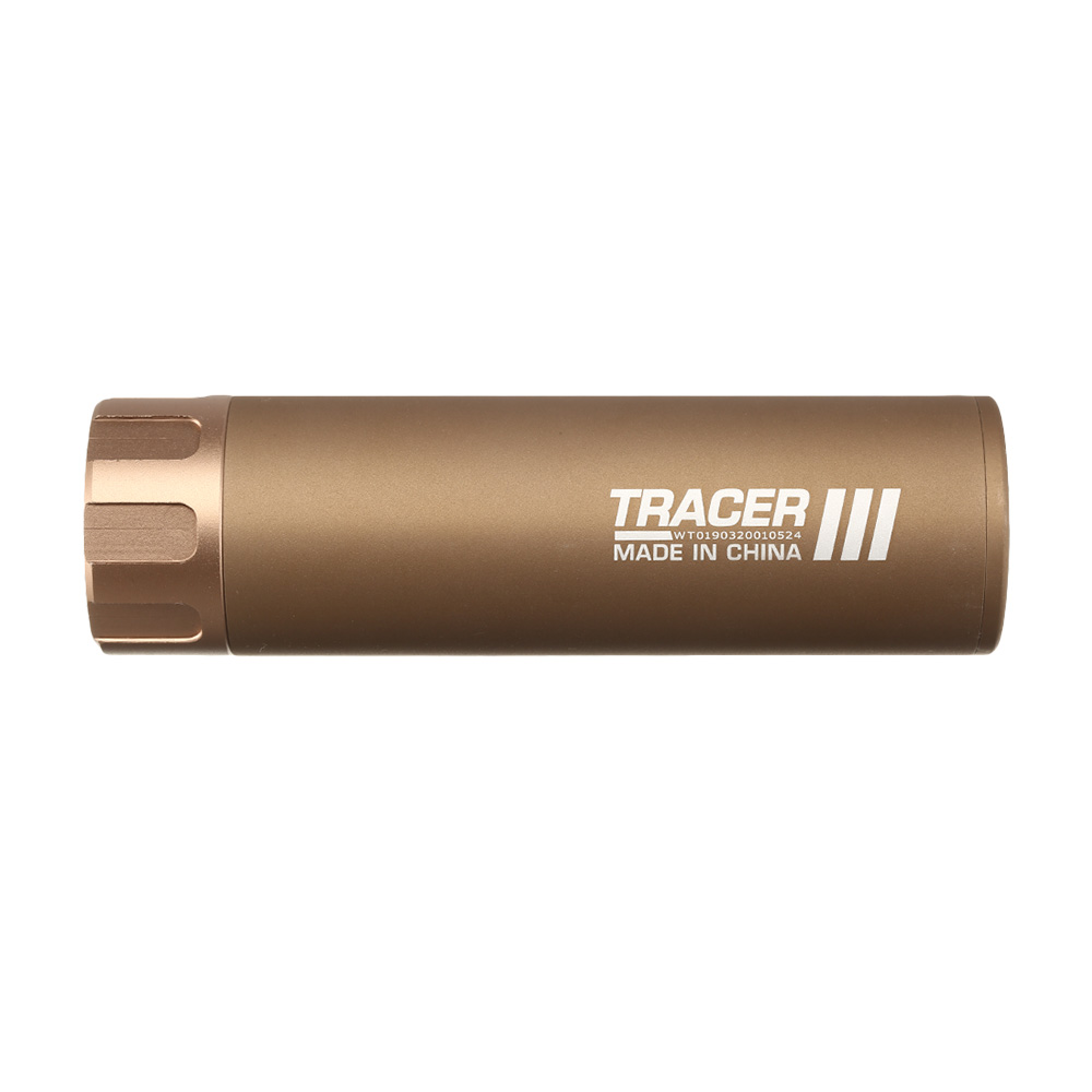 Nuprol Tracer Unit 132mm Silencer Aluminium Tracer Unit inkl. integriertem Akku 14mm- Tan Bild 3