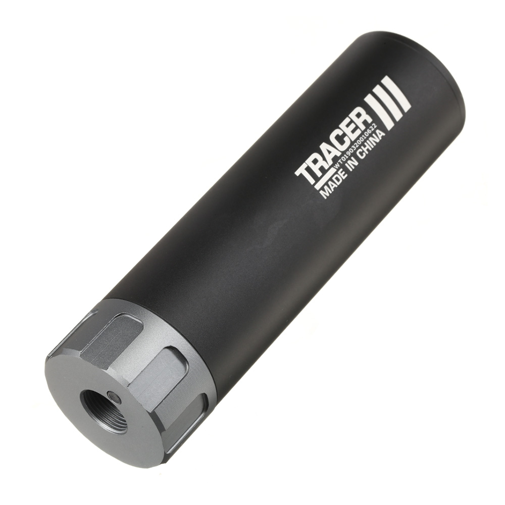 Nuprol Tracer Unit 132mm Silencer Aluminium Tracer Unit inkl. integriertem Akku 14mm- schwarz Bild 1