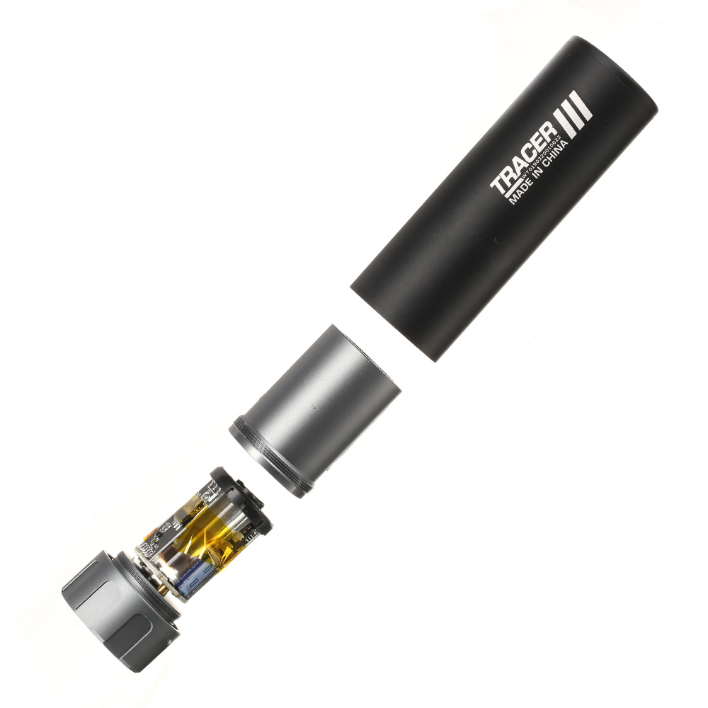 Nuprol Tracer Unit 132mm Silencer Aluminium Tracer Unit inkl. integriertem Akku 14mm- schwarz Bild 6