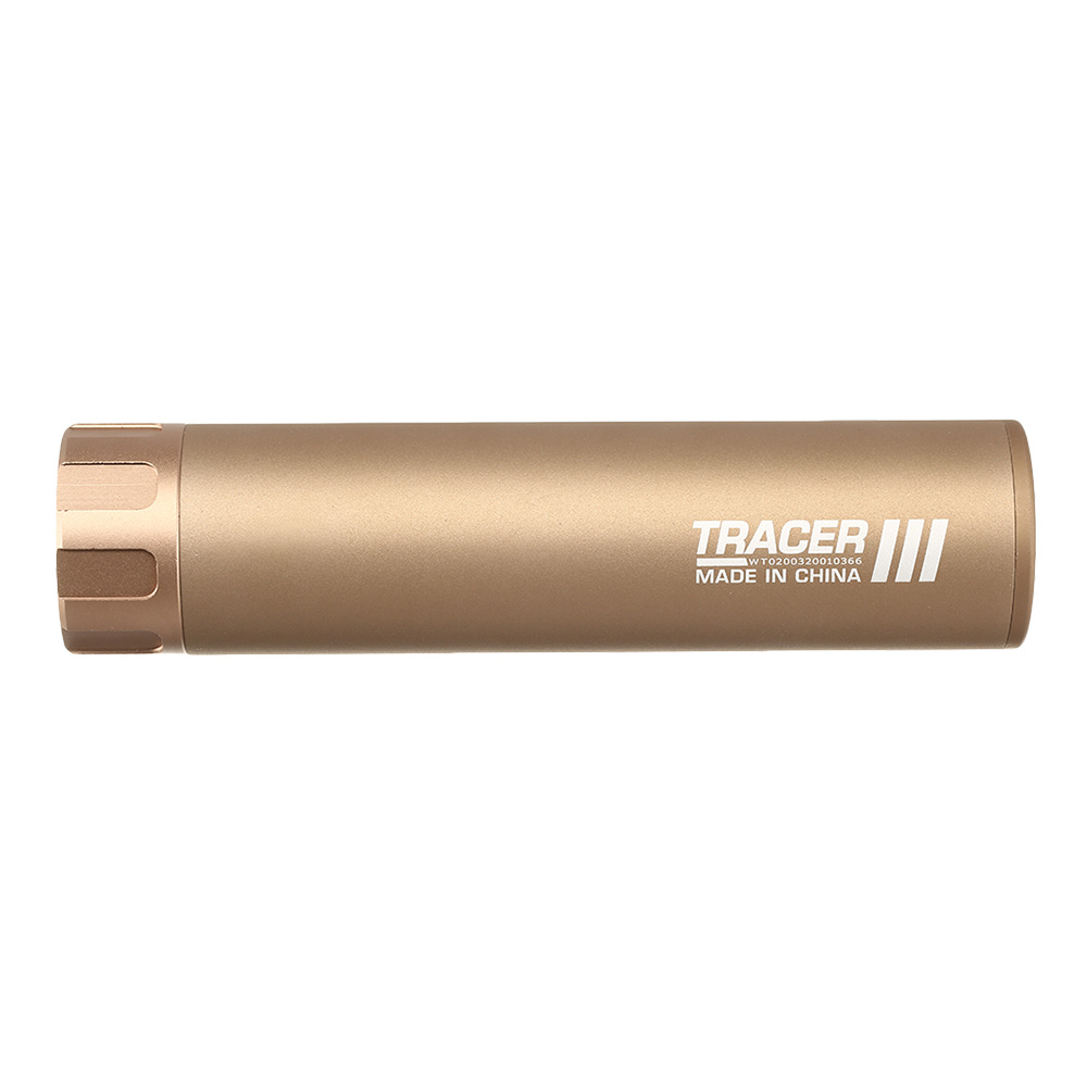 Nuprol Tracer Unit 158mm Silencer Aluminium Tracer Unit inkl. integriertem Akku 14mm- Tan Bild 3