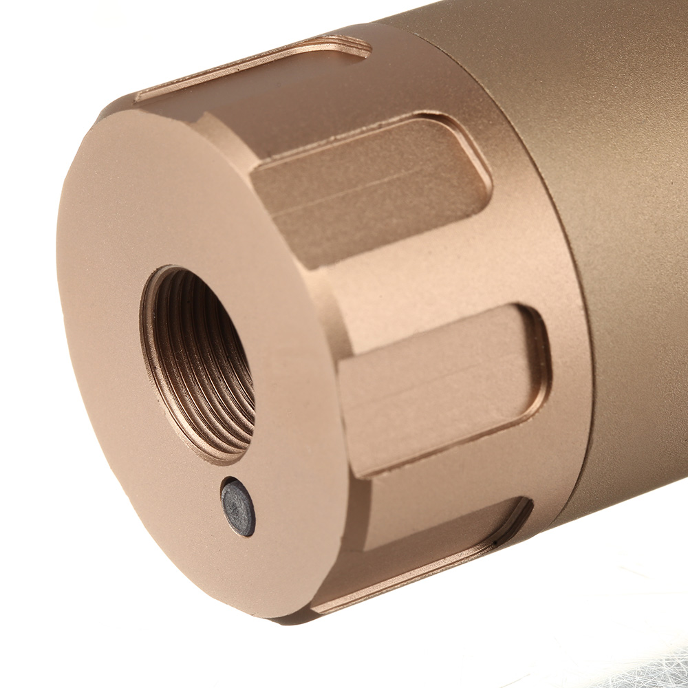 Nuprol Tracer Unit 158mm Silencer Aluminium Tracer Unit inkl. integriertem Akku 14mm- Tan Bild 5