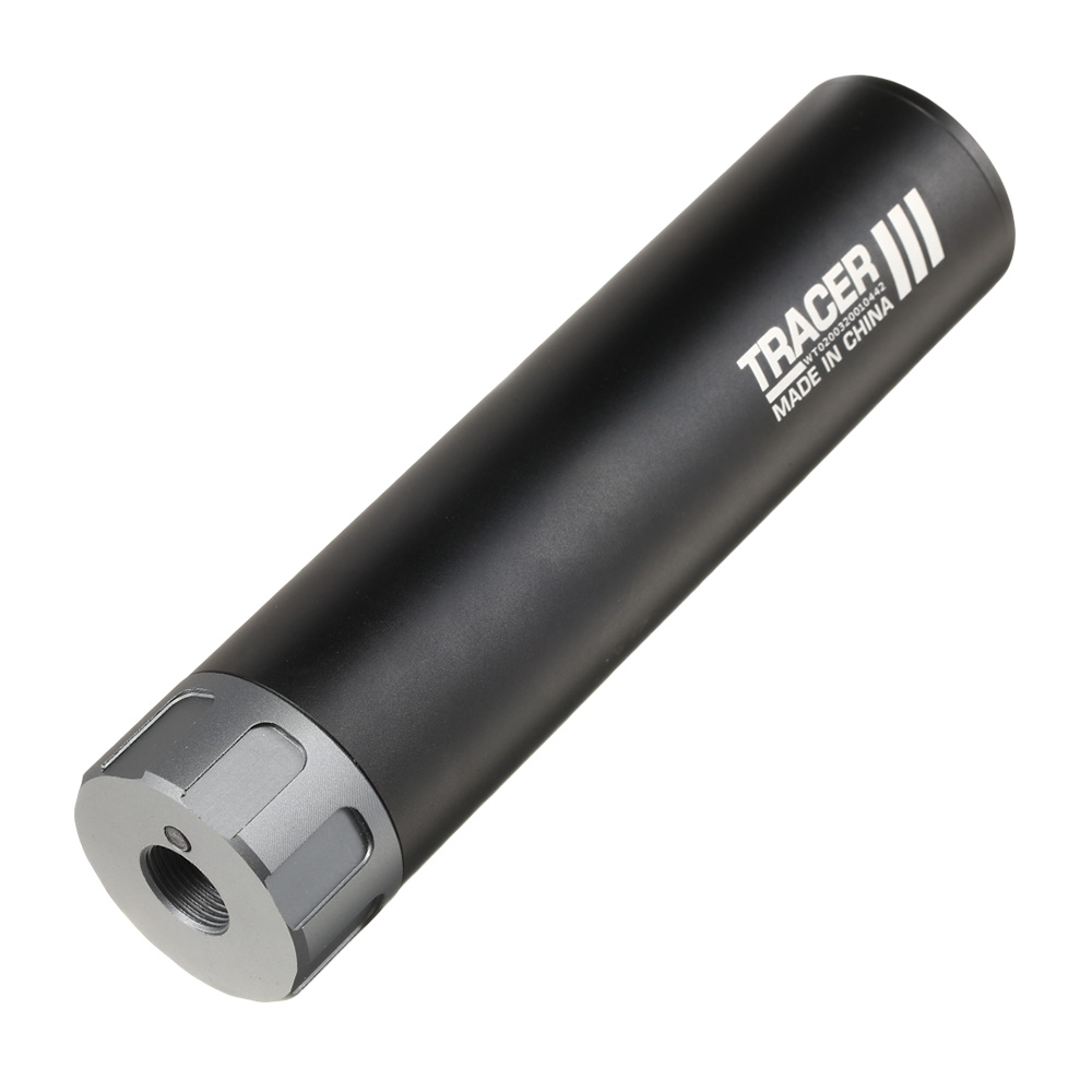 Nuprol Tracer Unit 158mm Silencer Aluminium Tracer Unit inkl. integriertem Akku 14mm- schwarz Bild 1