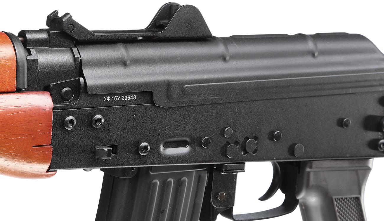 APS AKS-74U Vollmetall Echtholz BlowBack S-AEG 6mm BB schwarz Bild 7