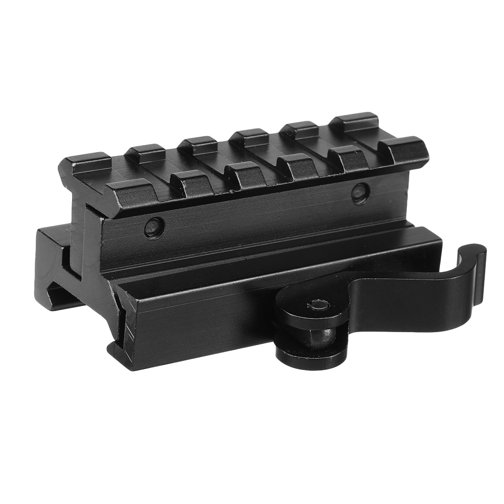 MET QD Scope-Riser 5 Slots / 60 mm mit Hhenverstellung f. 20 - 22 mm Schienen schwarz