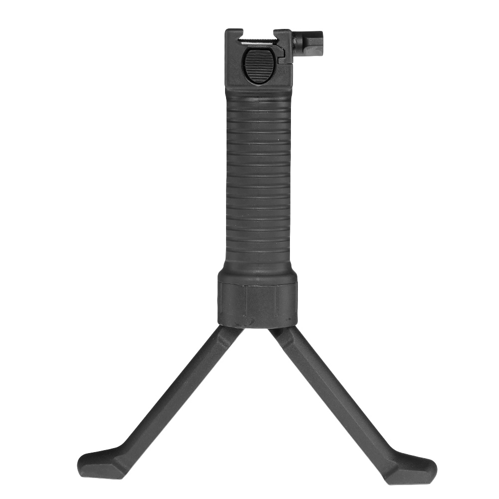 Double Bell Bipod Frontgriff mit integriertem Zweibein f. 20 - 22mm Schienen schwarz Bild 1