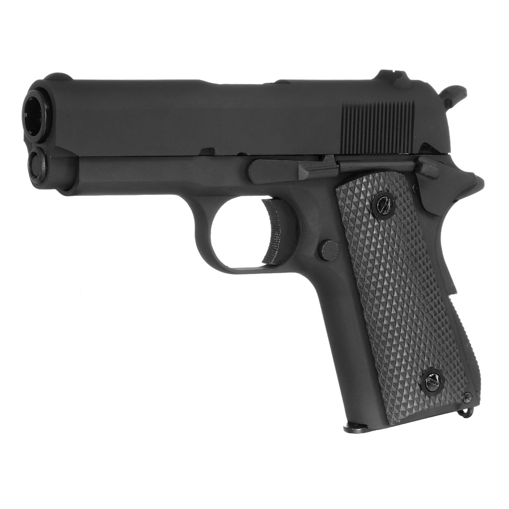 KLI M1911A1 Compact Vollmetall GBB 6mm BB schwarz