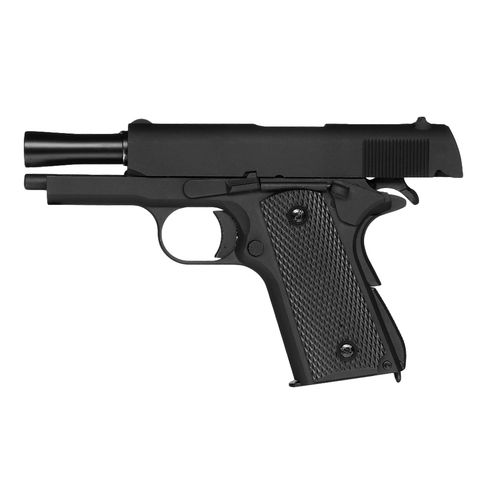 KLI M1911A1 Compact Vollmetall GBB 6mm BB schwarz Bild 2