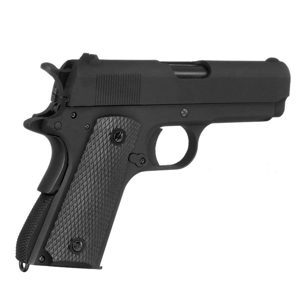 KLI M1911A1 Compact Vollmetall GBB 6mm BB schwarz Bild 4