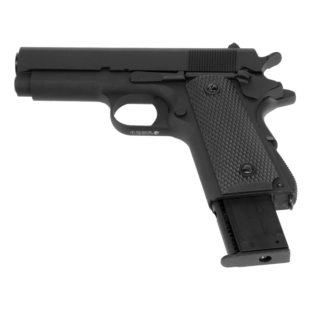 KLI M1911A1 Compact Vollmetall GBB 6mm BB schwarz Bild 5