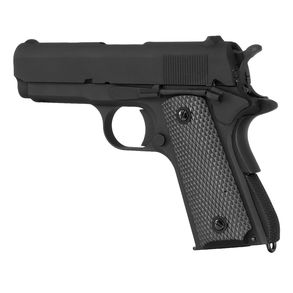 KLI M1911A1 Compact Vollmetall GBB 6mm BB schwarz Bild 8