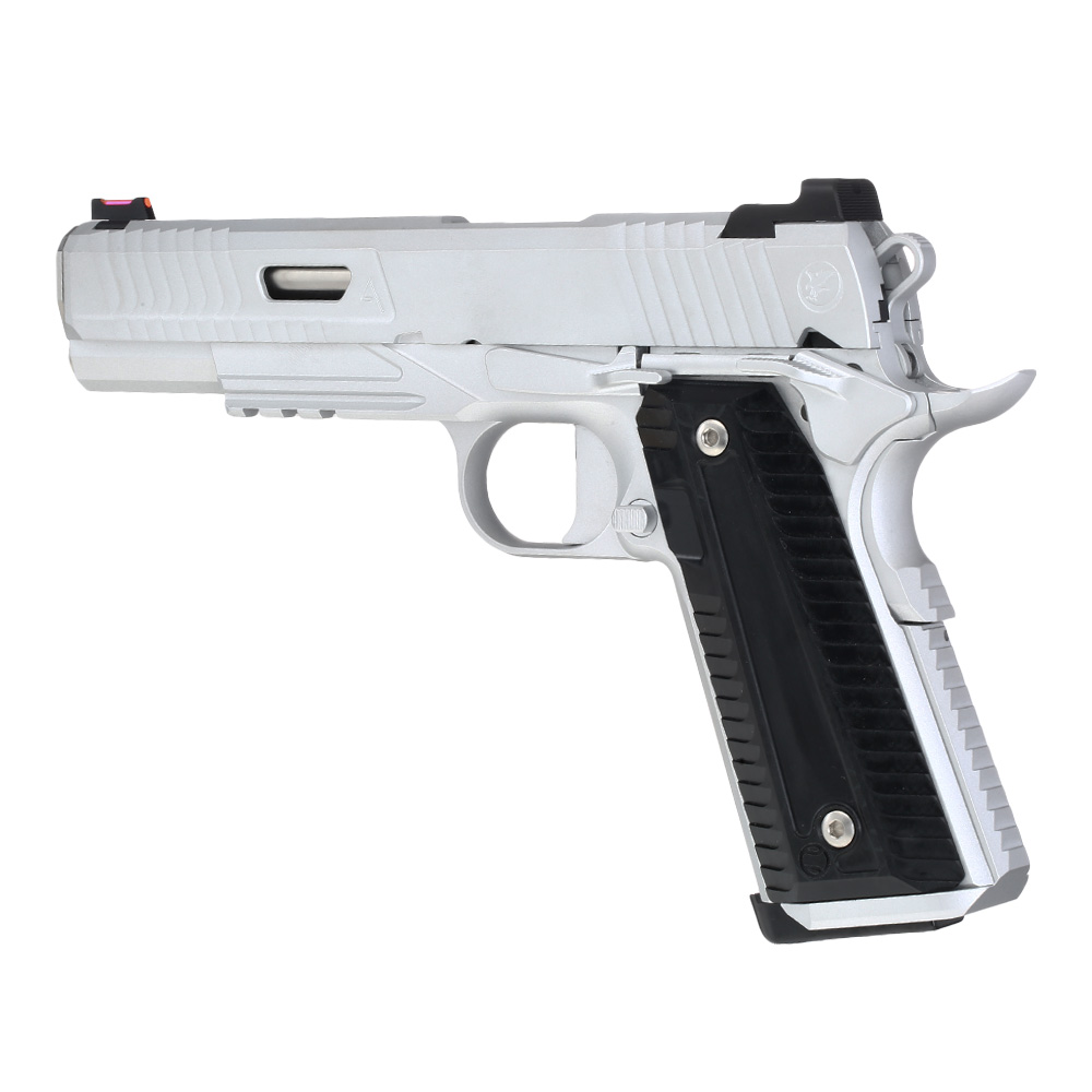 RWA Nighthawk Custom Agency Arms Agent 2 CNC-Vollmetall GBB 6mm BB Cerakote silber Bild 8