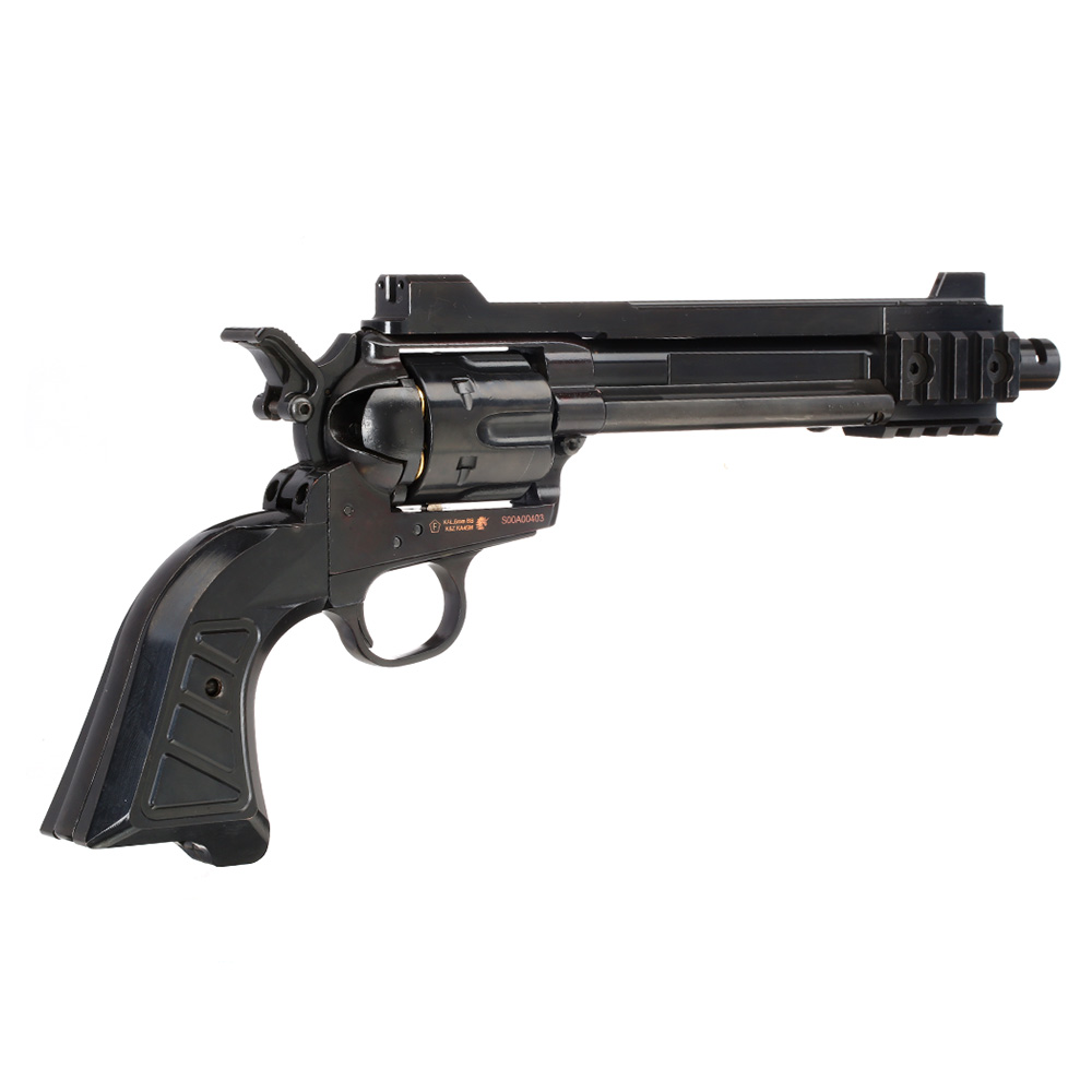 King Arms SAA .45 Devil Killer Custom 6 Zoll Revolver Gas 6mm BB Blackout-Version Bild 3
