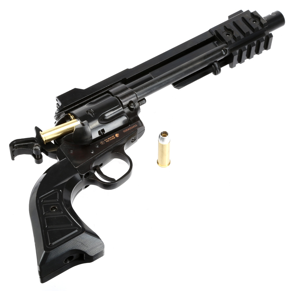 King Arms SAA .45 Devil Killer Custom 6 Zoll Revolver Gas 6mm BB Blackout-Version Bild 5