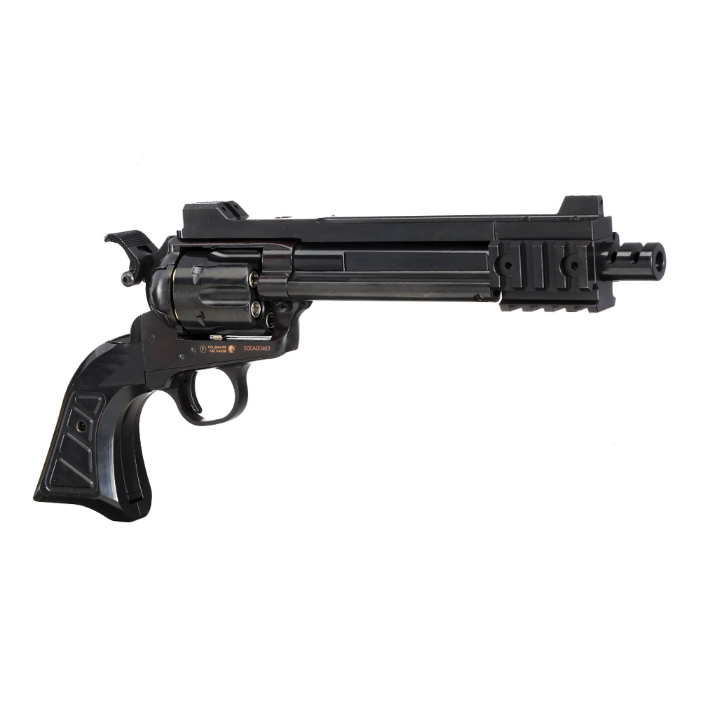 King Arms SAA .45 Devil Killer Custom 6 Zoll Revolver Gas 6mm BB Blackout-Version Bild 6