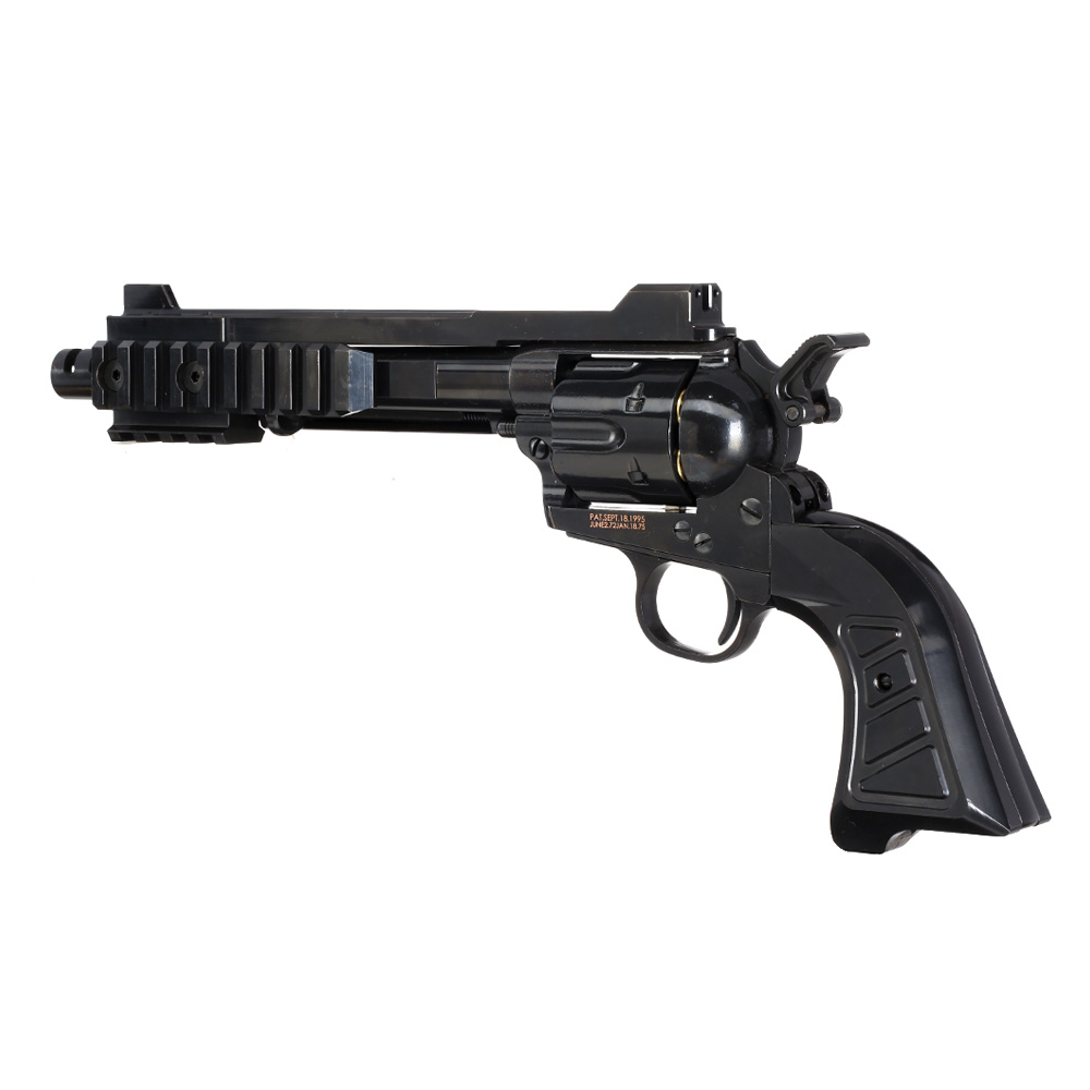 King Arms SAA .45 Devil Killer Custom 6 Zoll Revolver Gas 6mm BB Blackout-Version Bild 7