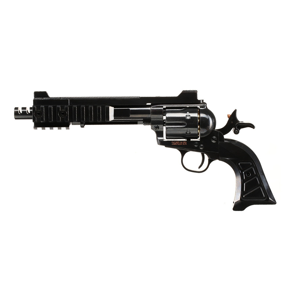 King Arms SAA .45 Devil Killer Custom 6 Zoll Revolver Gas 6mm BB Blackout-Version Bild 8