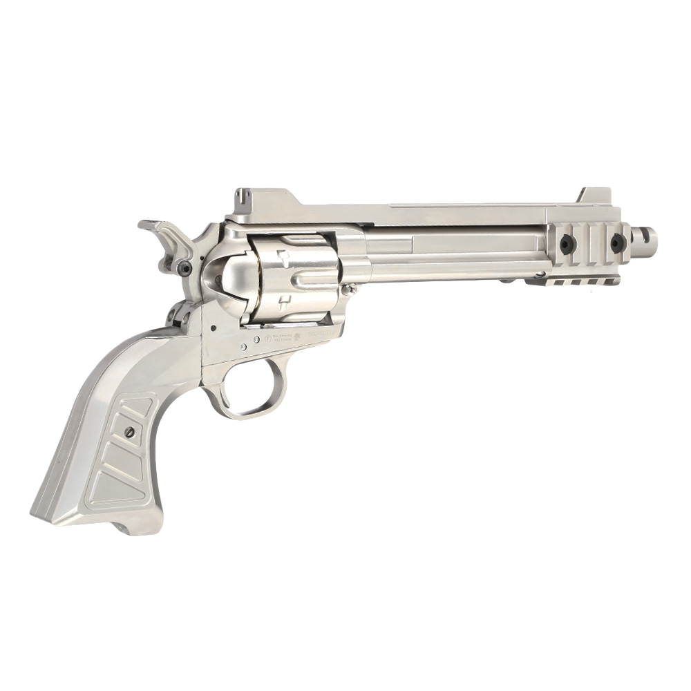 King Arms SAA .45 Devil Killer Custom 6 Zoll Revolver Gas 6mm BB Silber-Chrome Version Bild 3