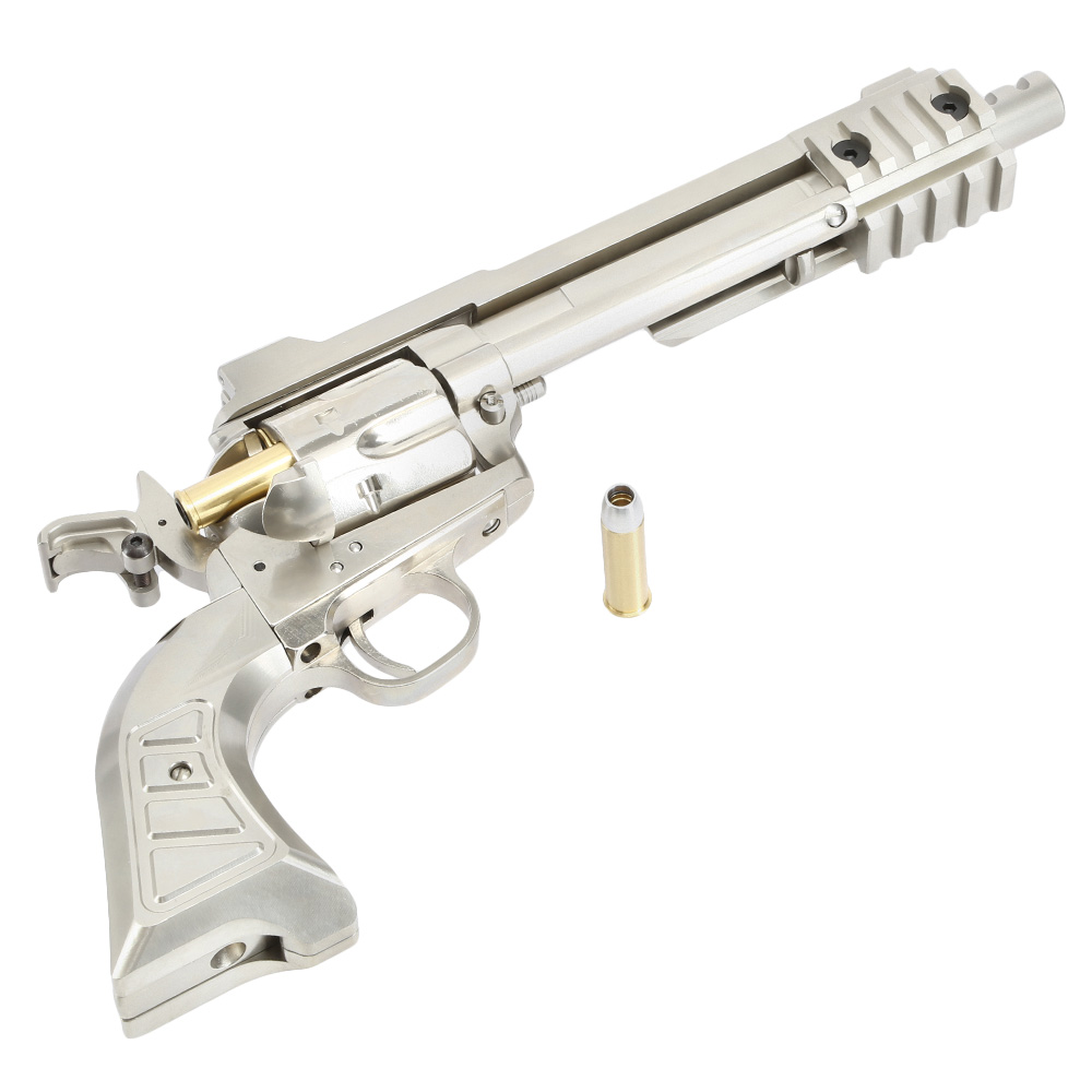 King Arms SAA .45 Devil Killer Custom 6 Zoll Revolver Gas 6mm BB Silber-Chrome Version Bild 5