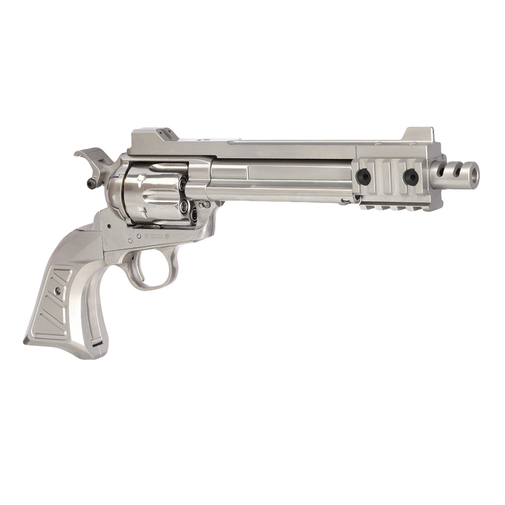 King Arms SAA .45 Devil Killer Custom 6 Zoll Revolver Gas 6mm BB Silber-Chrome Version Bild 6