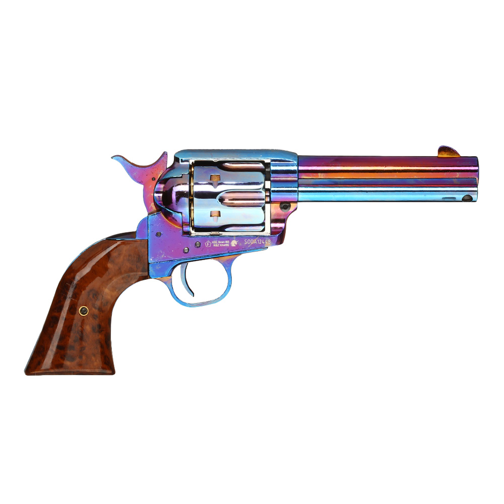 King Arms SAA .45 Peacemaker 4 Zoll Revolver Gas 6mm BB stahlblau Bild 2