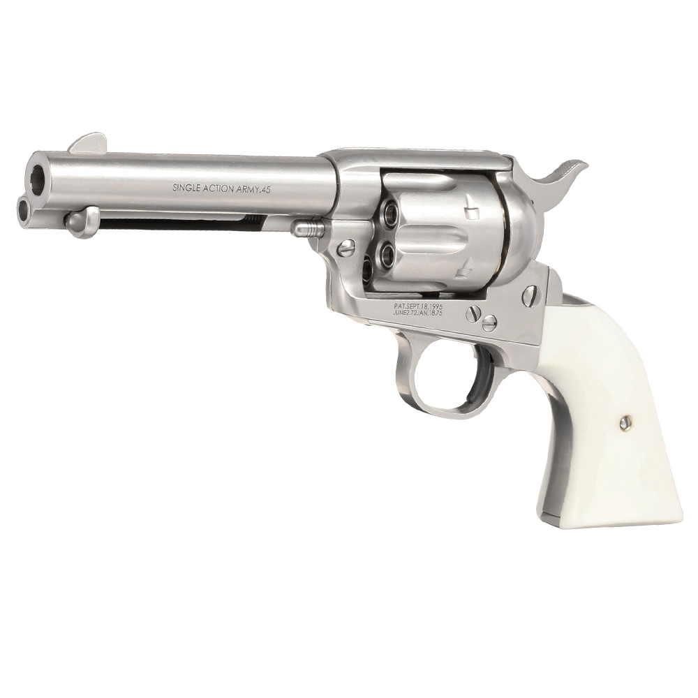 King Arms SAA .45 Peacemaker 4 Zoll Revolver Gas 6mm BB matt silber