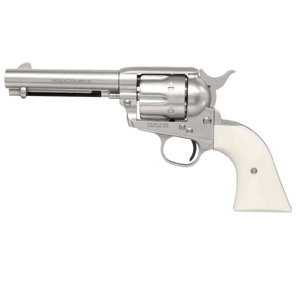 King Arms SAA .45 Peacemaker 4 Zoll Revolver Gas 6mm BB matt silber Bild 1