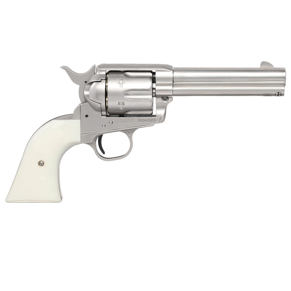 King Arms SAA .45 Peacemaker 4 Zoll Revolver Gas 6mm BB matt silber Bild 2