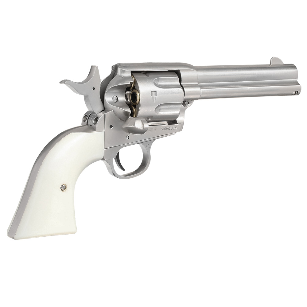 King Arms SAA .45 Peacemaker 4 Zoll Revolver Gas 6mm BB matt silber Bild 3