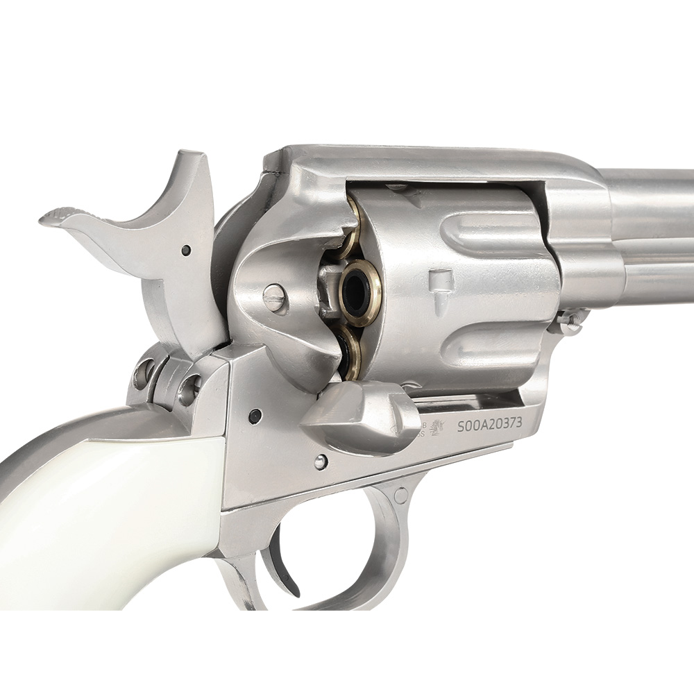 King Arms SAA .45 Peacemaker 4 Zoll Revolver Gas 6mm BB matt silber Bild 5