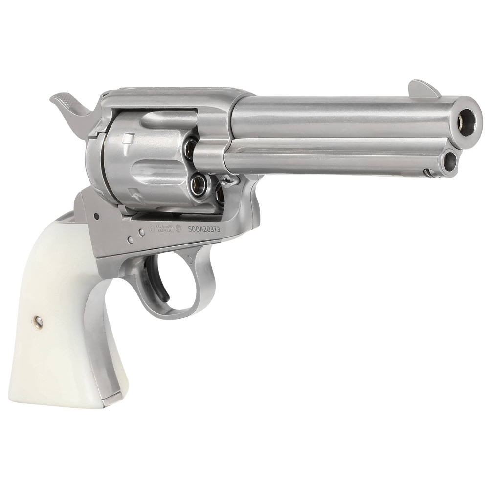 King Arms SAA .45 Peacemaker 4 Zoll Revolver Gas 6mm BB matt silber Bild 7