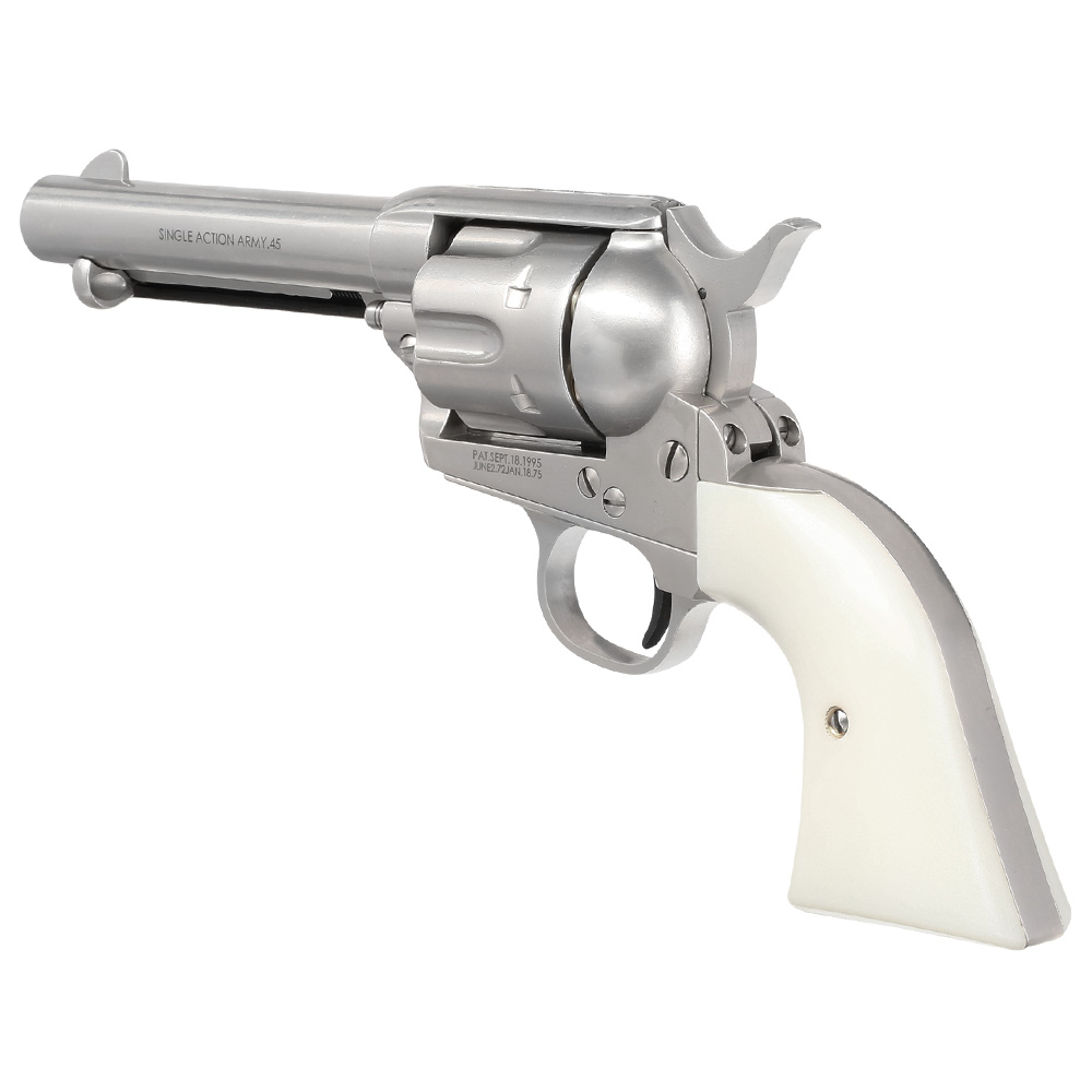 King Arms SAA .45 Peacemaker 4 Zoll Revolver Gas 6mm BB matt silber Bild 8