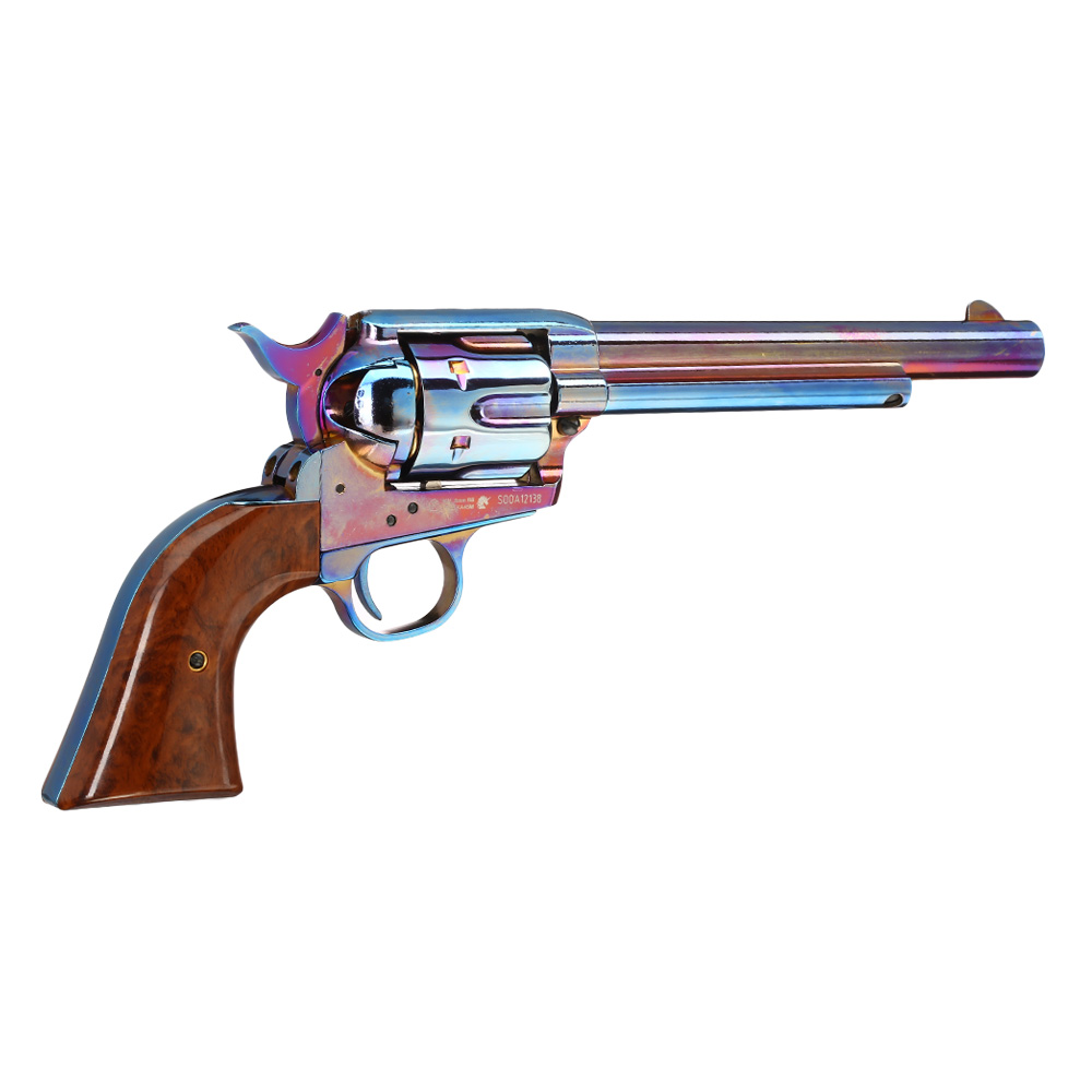 King Arms SAA .45 Peacemaker 6 Zoll Revolver Gas 6mm BB stahlblau Bild 3