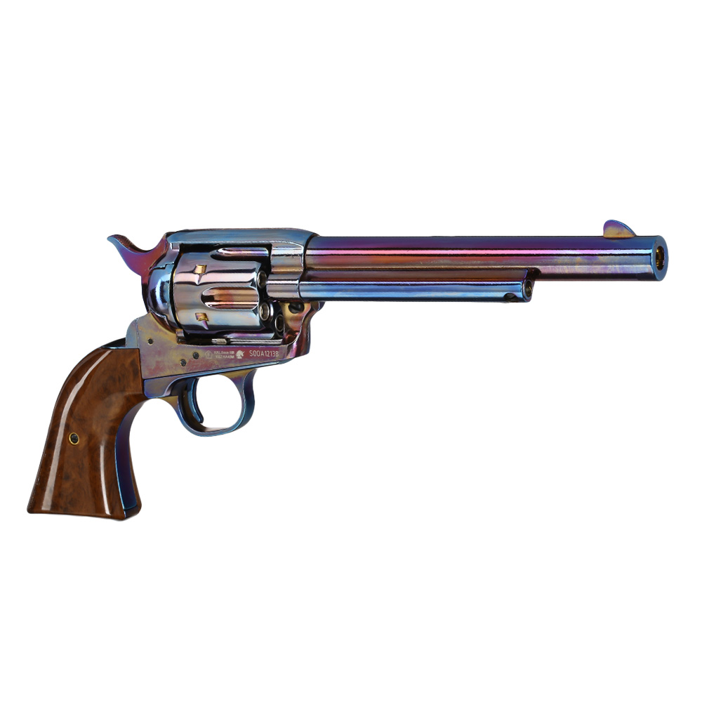 King Arms SAA .45 Peacemaker 6 Zoll Revolver Gas 6mm BB stahlblau Bild 6
