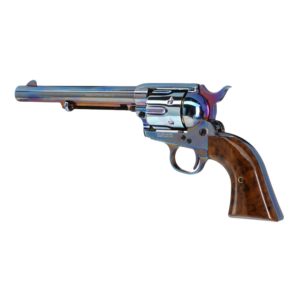 King Arms SAA .45 Peacemaker 6 Zoll Revolver Gas 6mm BB stahlblau Bild 7