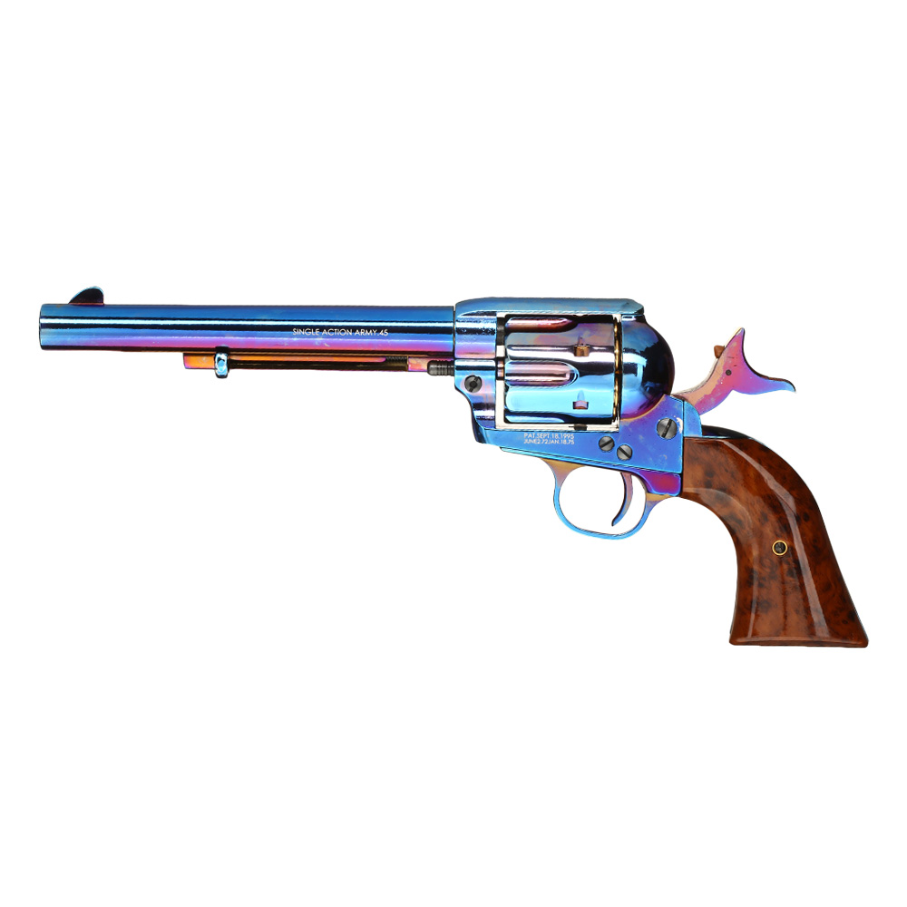 King Arms SAA .45 Peacemaker 6 Zoll Revolver Gas 6mm BB stahlblau Bild 8