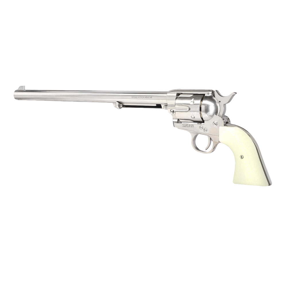 King Arms SAA .45 Peacemaker 11 Zoll Revolver Gas 6mm BB silber-chrome Finish Bild 7