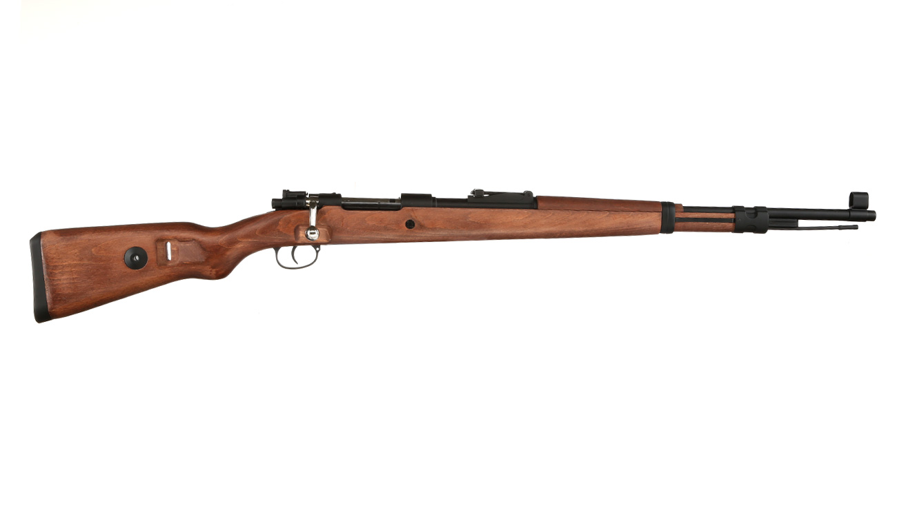 Double Bell Airsoft Karabiner 98K Bolt-Action Springer Gewehr mit Hlsenauswurf 6mm BB Echtholz-Version Bild 2
