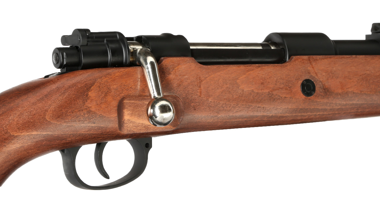 Double Bell Airsoft Karabiner 98K Bolt-Action Springer Gewehr mit Hlsenauswurf 6mm BB Echtholz-Version Bild 8