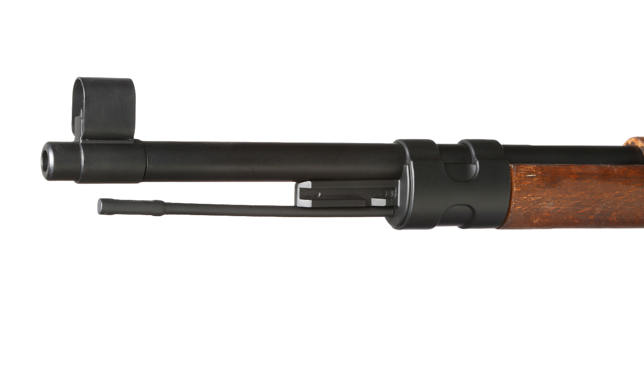 Double Bell Karabiner 98K Bolt-Action Springer Gewehr mit Hlsenauswurf inkl. 3-7x28 ZF 6mm BB Echtholz-Version Bild 6