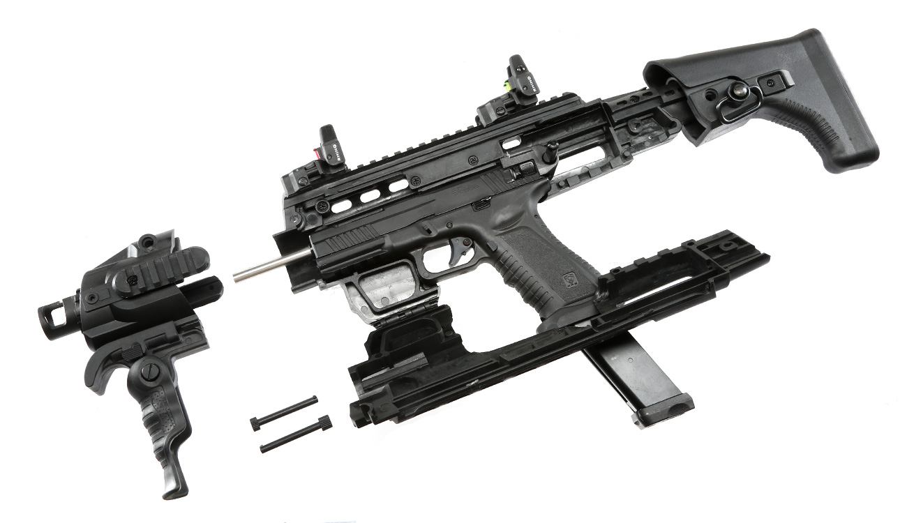 APS Black Hornet Plus Caribe Carbine Complete Pistol Kit CO2 BlowBack 6mm BB schwarz Bild 10